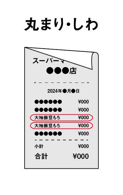 丸まり・しわ